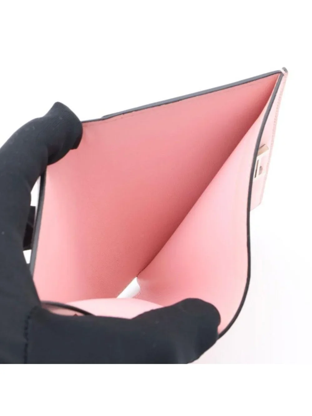 Hermes Bearn Compact Touch Pink Bifold Wallet